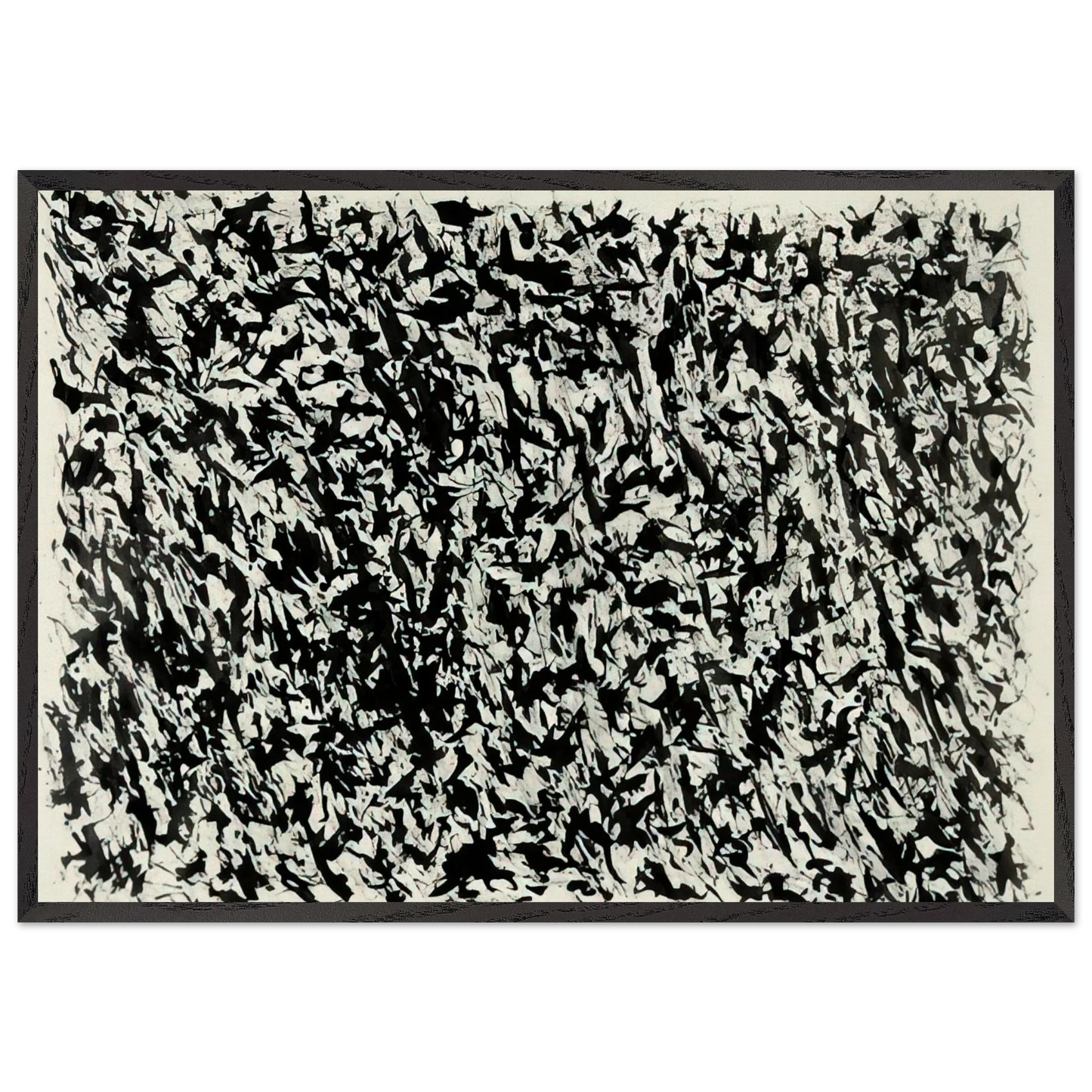 Composition N5 - Henri Michaux 70x100 cm / 28x40 inches Framed Art Print – Black Wooden Frame