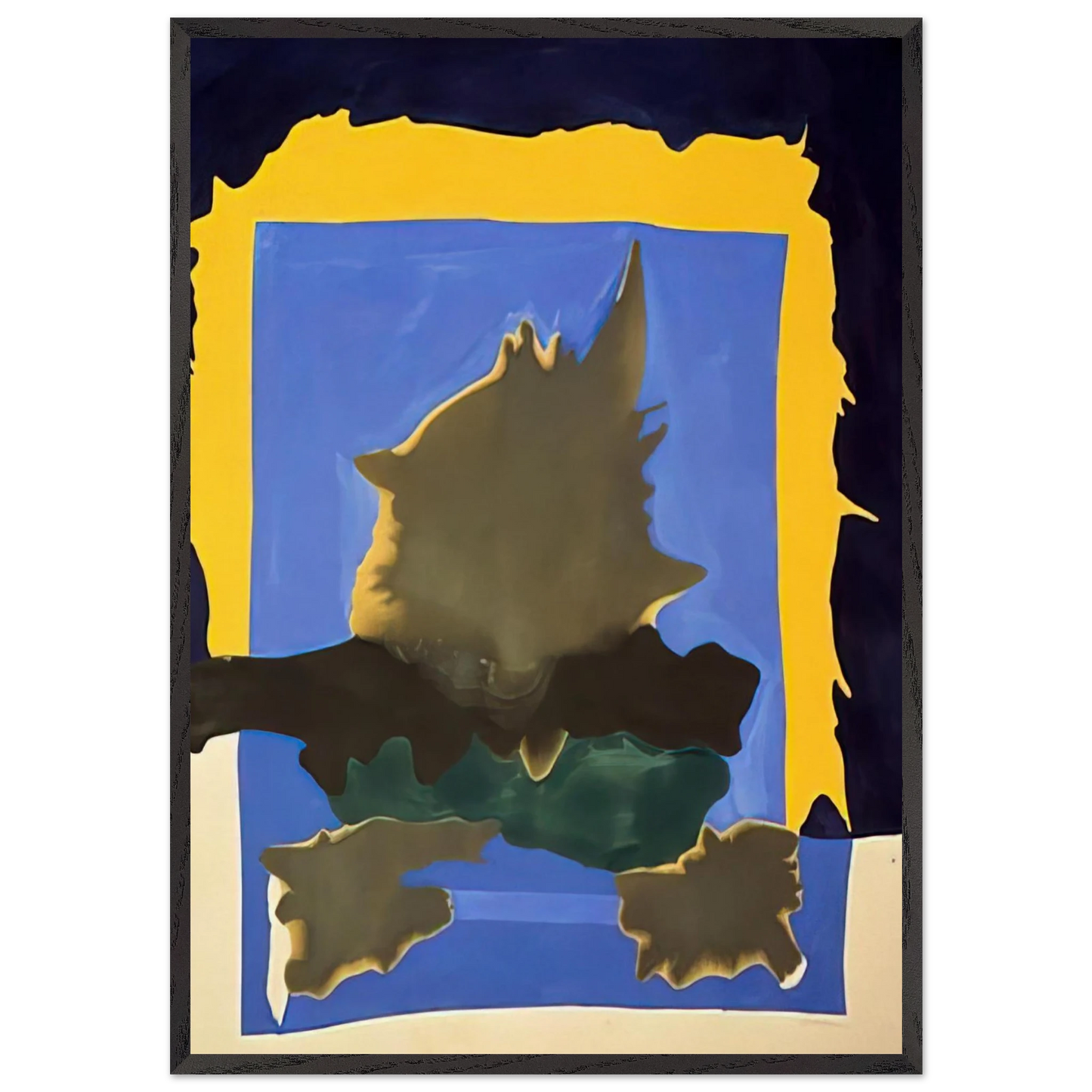 Interior Landscape - 1964 - Helen Frankenthaler 70x100 cm / 28x40 inches Framed Art Print – Black Wooden Frame