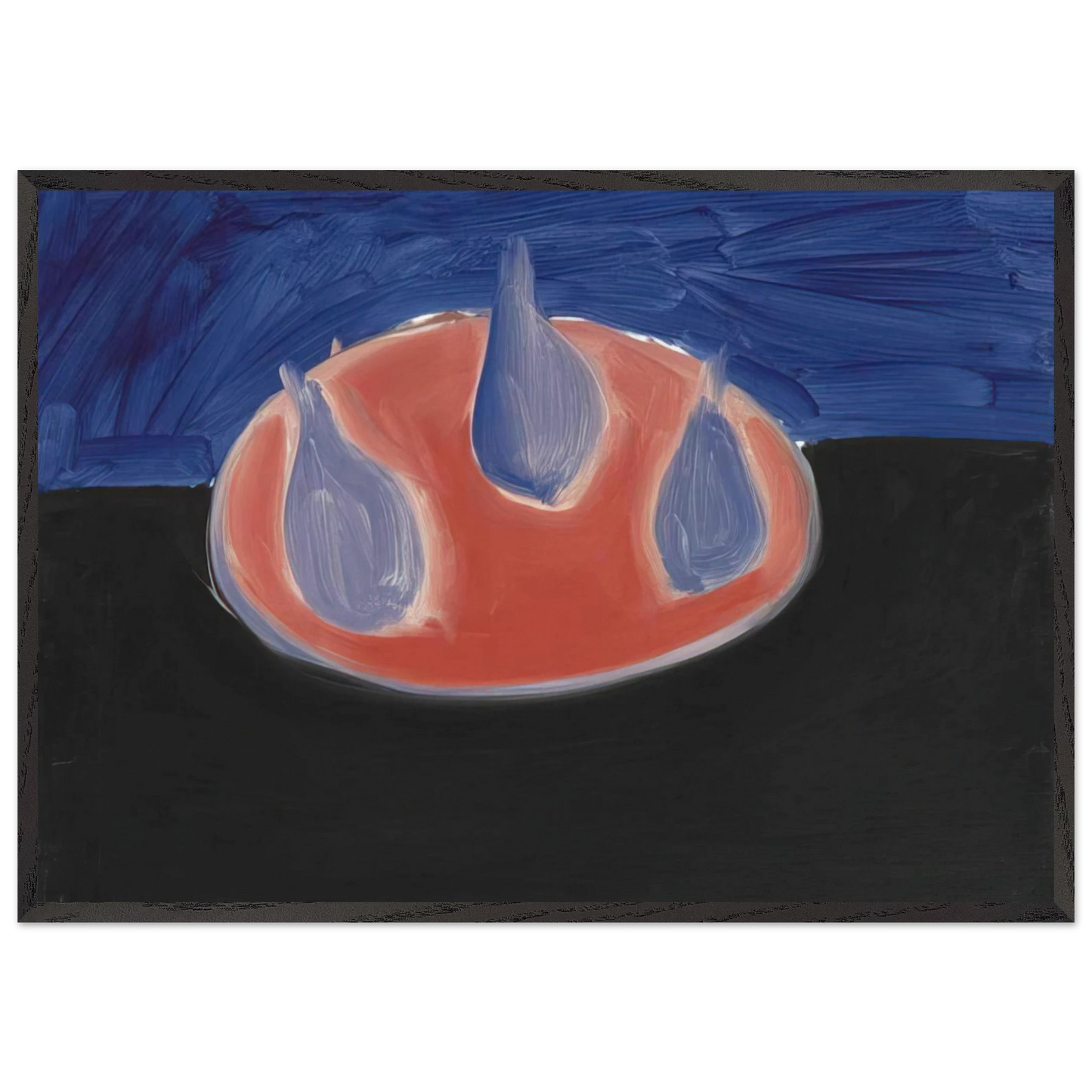 Poires sur une assiette rose - 1954 - Nicolas de Stael Framed Art Print – Black Wooden Frame - Default Title - -Framed Art Print