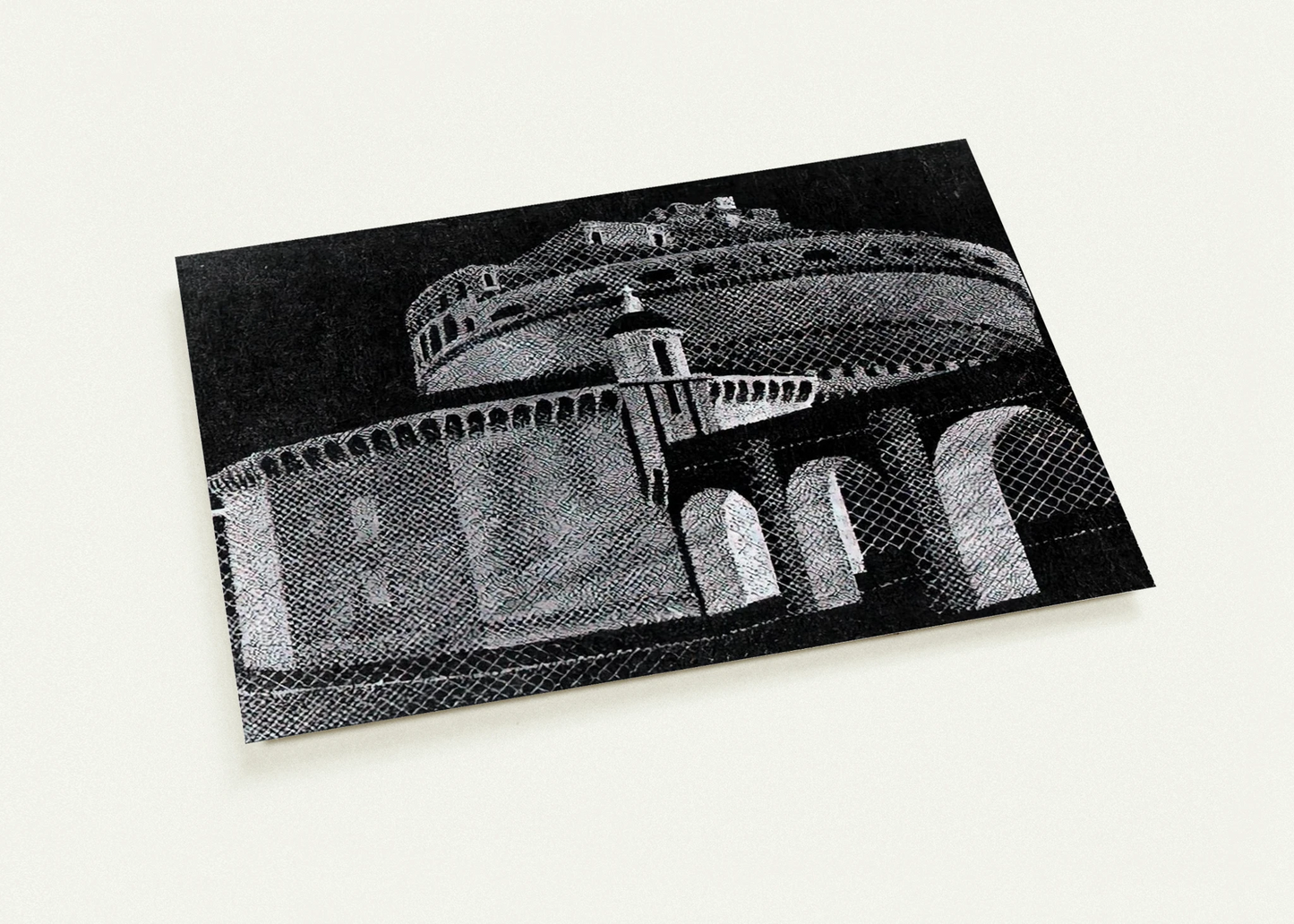 NOCTURNAL ROME CASTEL SANT ANGELO By MC Escher Pack of 10 Post Cards | MC Escher Post Cards | A6 (10.5 x 14.8 cm) - 4.1 x 5.8 inches