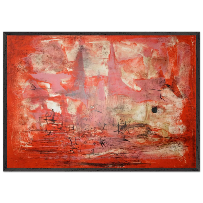 EMBRASEMENT 1954 - Zao Wou-Ki 70x100 cm / 28x40 inches Framed Art Print – Black Wooden Frame