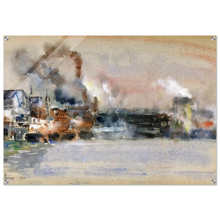 Portland Harbor - Childe Hassam Acrylic Print - 70x100 cm / 28x40″ inches