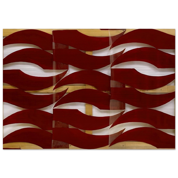 Rosso scuro - 1974 - Carla Accardi Brushed Aluminum Print - 70x100 cm / 28x40 inches | Carla Accardi Aluminum Print | Carla Accardi Prints