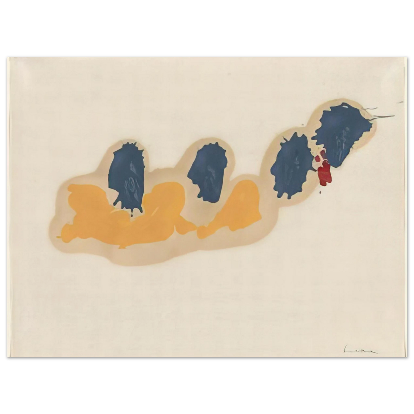 Helen Frankenthaler - April IV - 1960 Wall art - 13x18 cm / 5x7 inches - Fine Art Poster - -