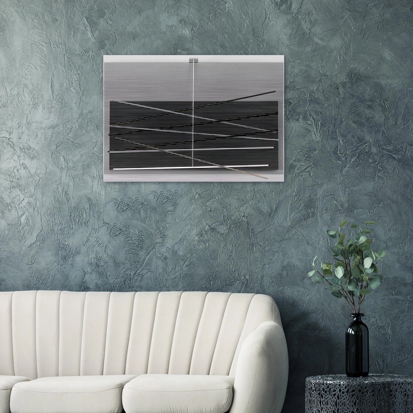 VIBRATIONS M TALLIQUES 1969 - Jesus Rafael Soto Brushed Aluminum Print - 70x100 cm / 28x40 inches | Jesus Rafael Soto Aluminum Print | Jesus Rafael Soto Prints