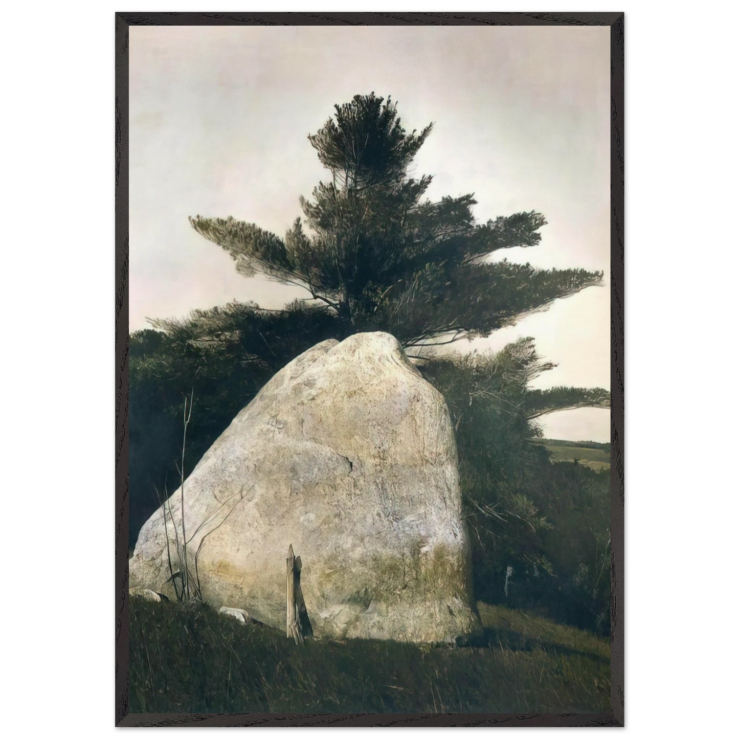 PENNSYLVANIA LANDSCAPE - Andrew Wyeth Framed Art Print – Black Wooden Frame - Default Title - -Framed Art Print