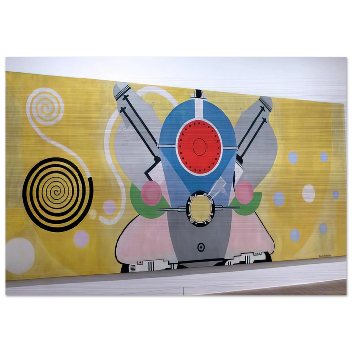 MOTEUR D AVION DECORATION POUR LE PALAIS DE L AIR EXPOSITION INTERNATIONALE DES ARTS ET DES 1937 - Sonia Delaunay Brushed Aluminum Print - 70x100 cm / 28x40 inches | Sonia Delaunay Aluminum Print | Sonia Delaunay Prints