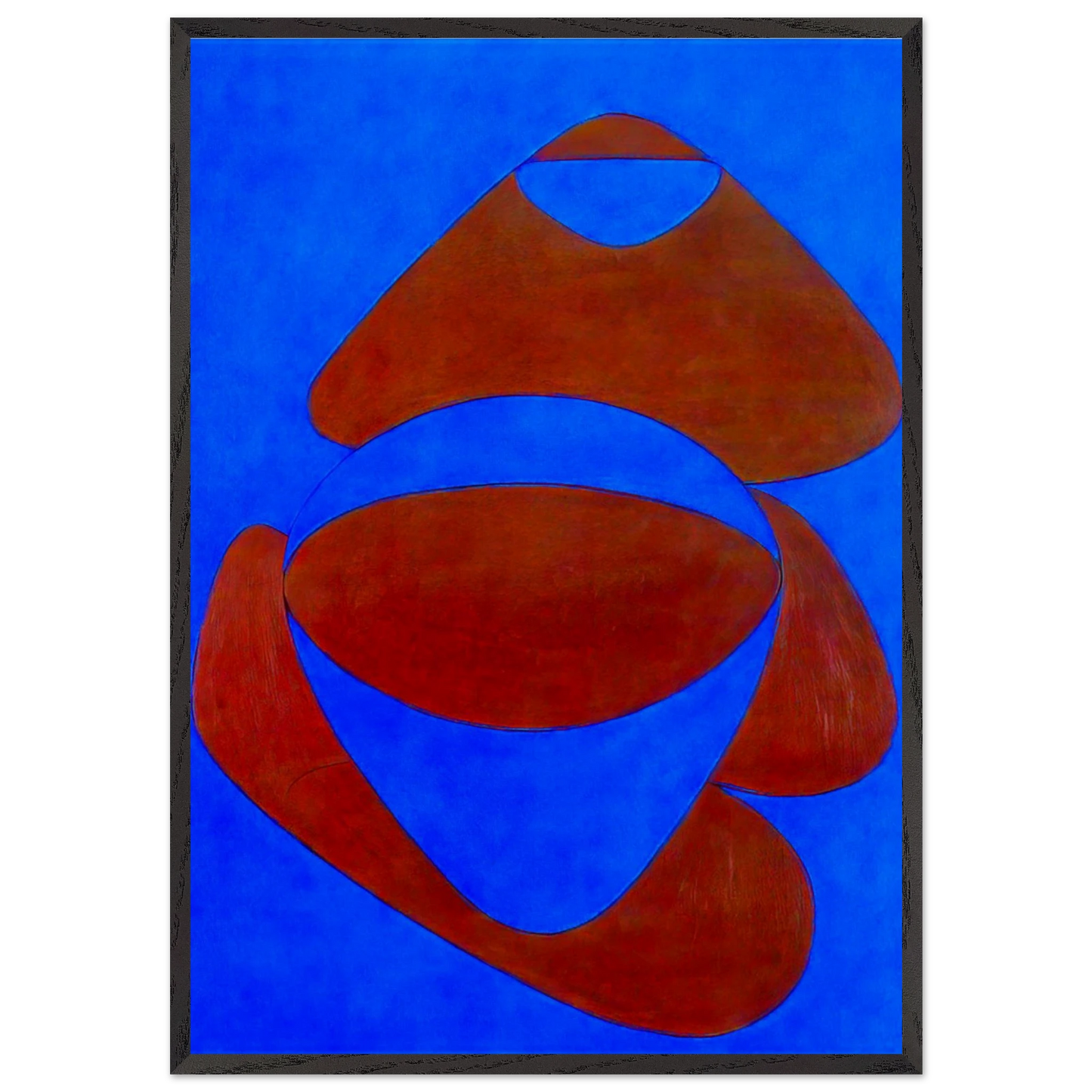 Mar Caribe - 1950 - Victor Vasarely 70x100 cm / 28x40 inches Framed Art Print – Black Wooden Frame