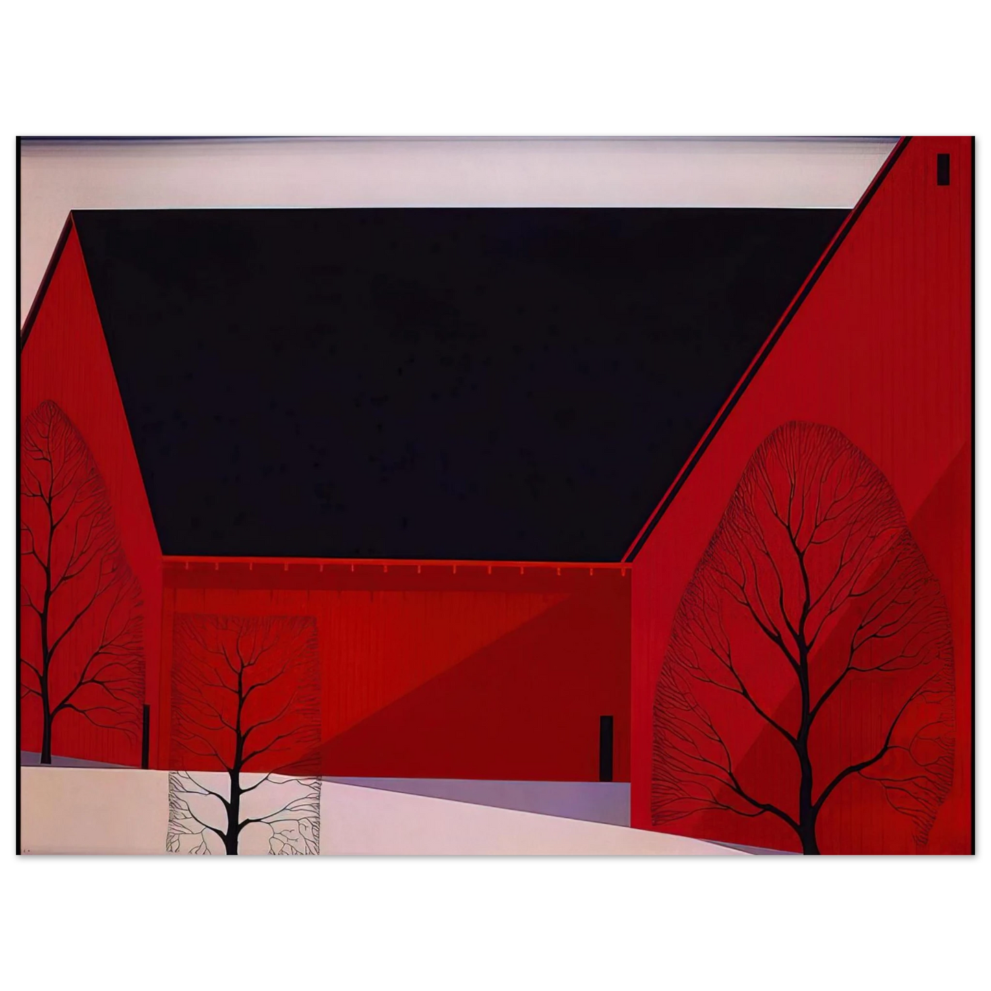 Eyvind Earle - Western Barns Fine Art Poster - Default Title