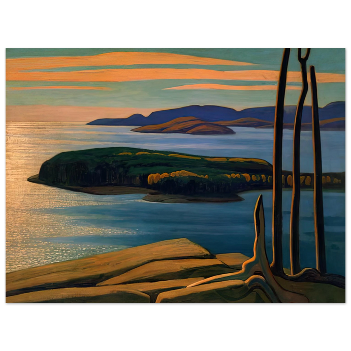 Lawren Harris - Afternoon Sun, Lake Superior - 1924 75x100 cm / 30x40inches Fine Art Poster