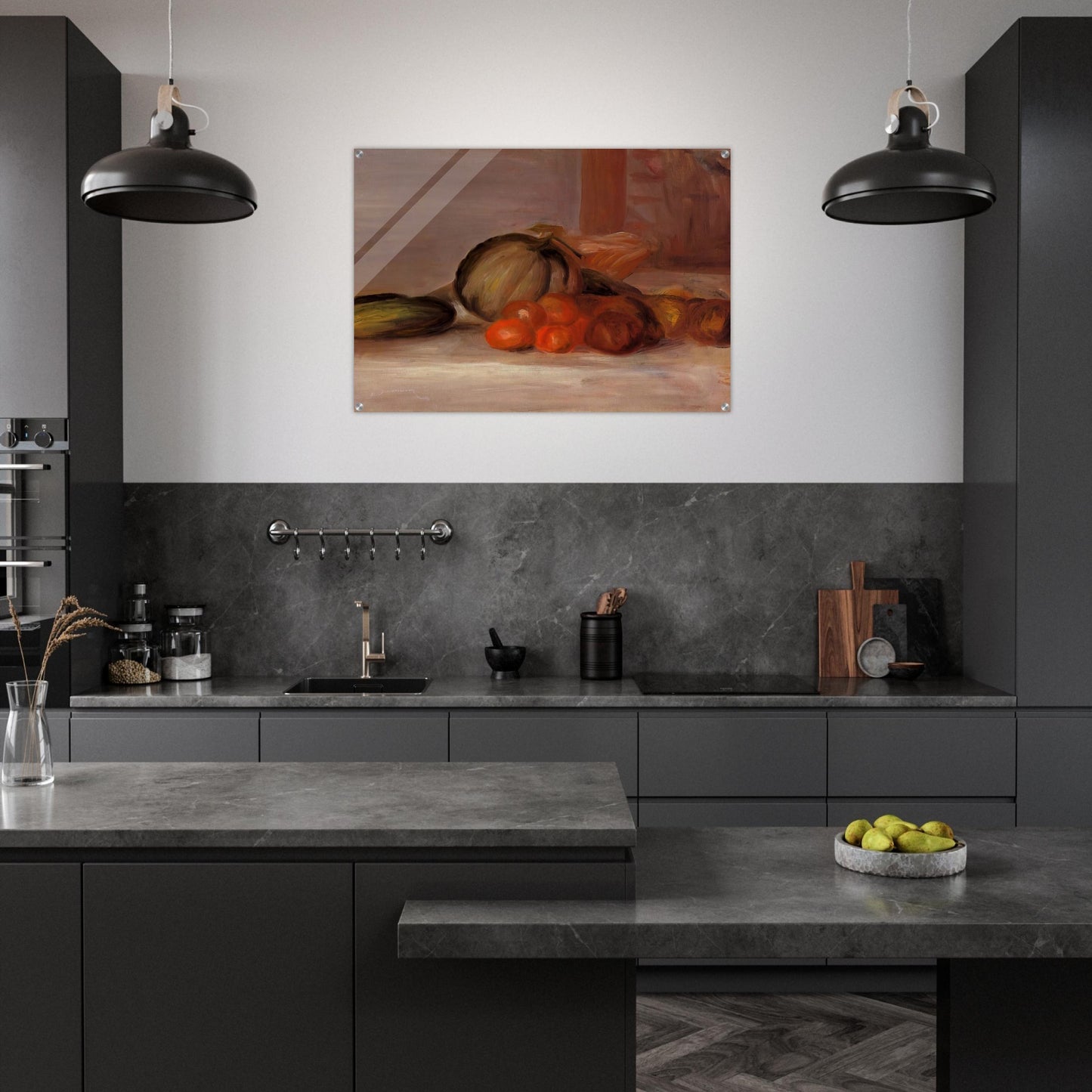 Still Life with Melon - Pierre-Auguste Renoir Acrylic Print - 70x100 cm / 28x40″ inches