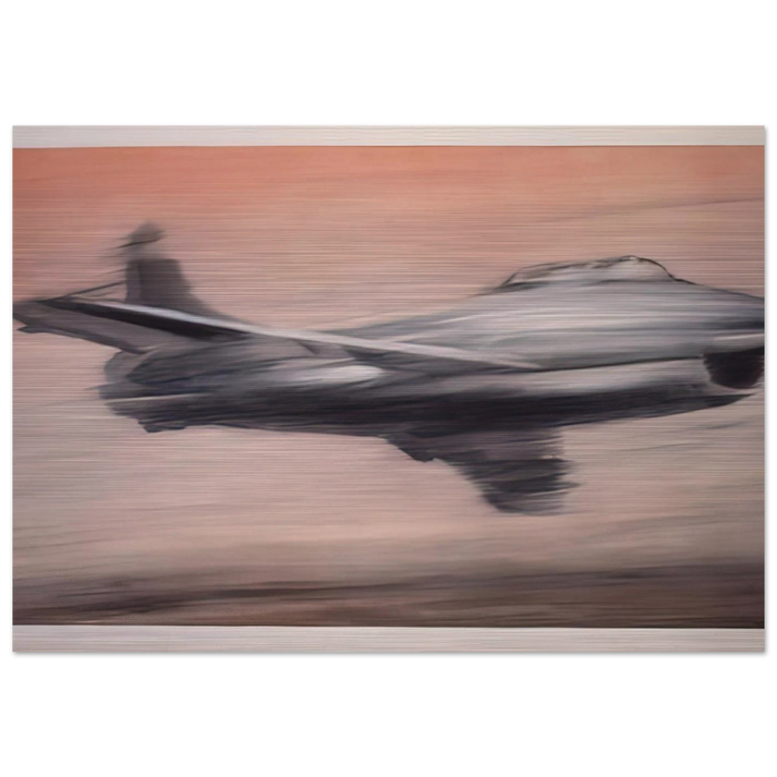 JET FIGHTER 1963 - Gerhard Richter Brushed Aluminum Print - 70x100 cm / 28x40 inches | Gerhard Richter Aluminum Print | Gerhard Richter Prints