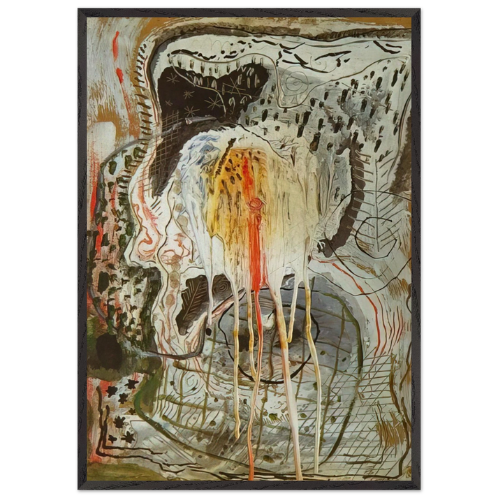 NUDE WOMAN IN AN ARMCHAIR - Salvador Dali 70x100 cm / 28x40 inches Framed Art Print – Black Wooden Frame