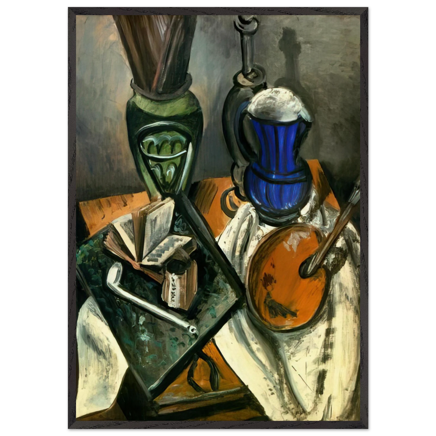 STILL LIFE 1914 N1 - Andre Derain 70x100 cm / 28x40 inches Framed Art Print – Black Wooden Frame