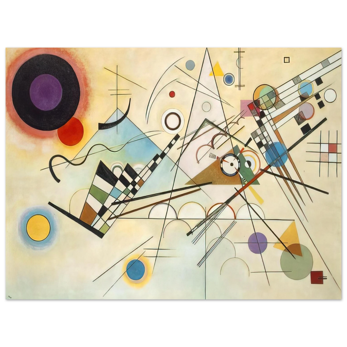 Wassily Kandinsky - COMPOSITION VIII 1923 75x100 cm / 30x40inches Fine Art Poster