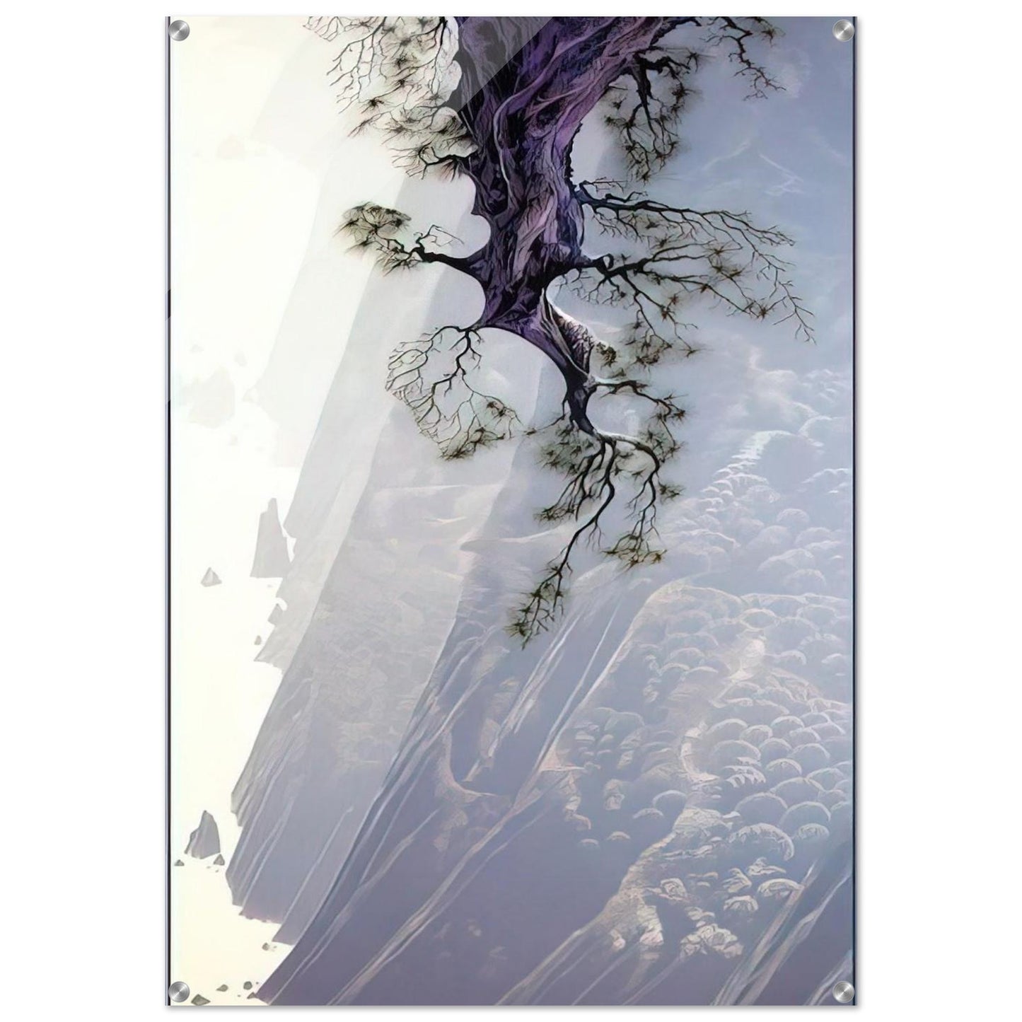 Mountain Rise - Eyvind Earle Acrylic Print - 70x100 cm / 28x40″ inches