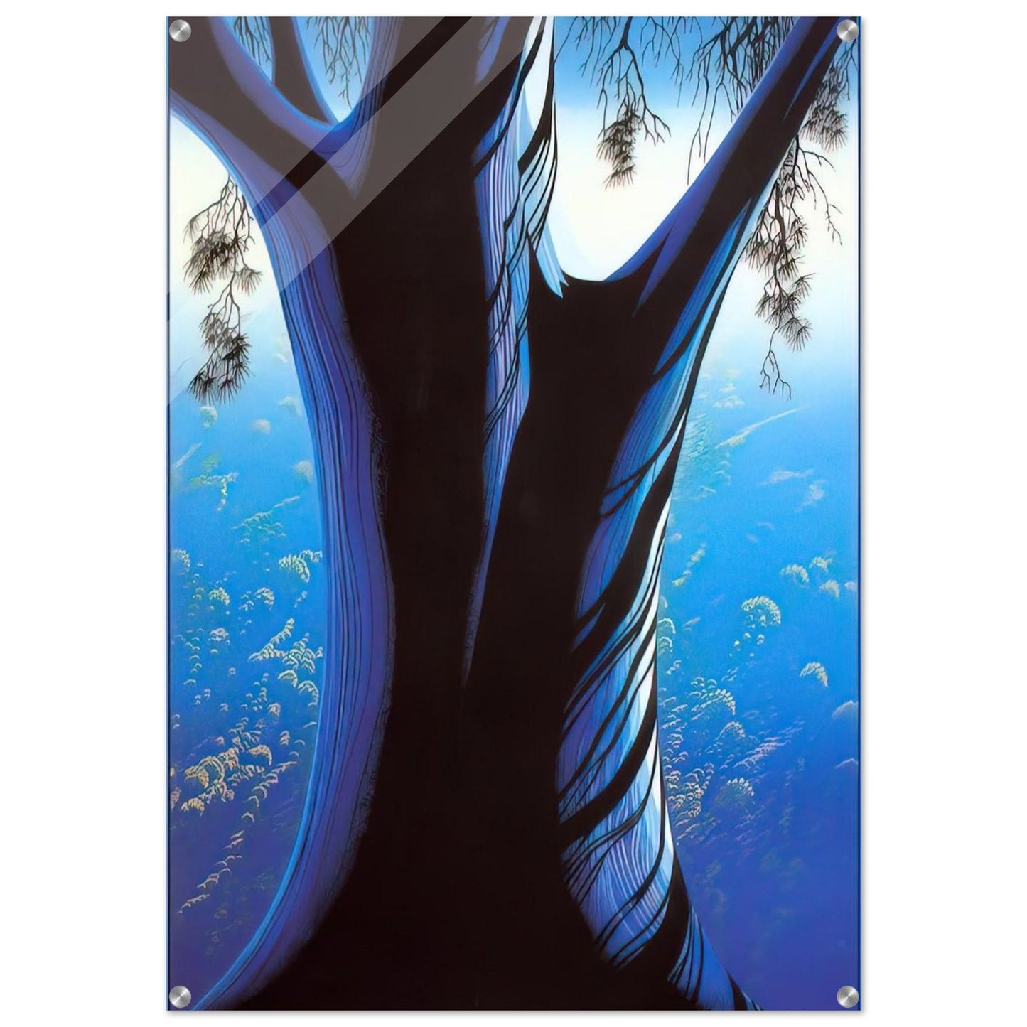Blue Pine - Eyvind Earle Acrylic Print - 70x100 cm / 28x40″ inches