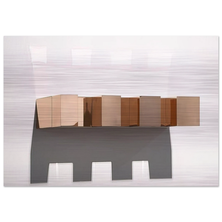 Untitled 72-22 Bernstein - 1972 - Donald Judd Brushed Aluminum Print - 70x100 cm / 28x40 inches | Donald Judd Aluminum Print | Donald Judd Prints