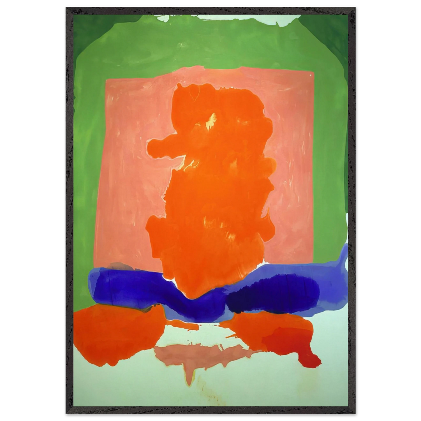 Small s Paradise - 1964 - Helen Frankenthaler 70x100 cm / 28x40 inches Framed Art Print – Black Wooden Frame