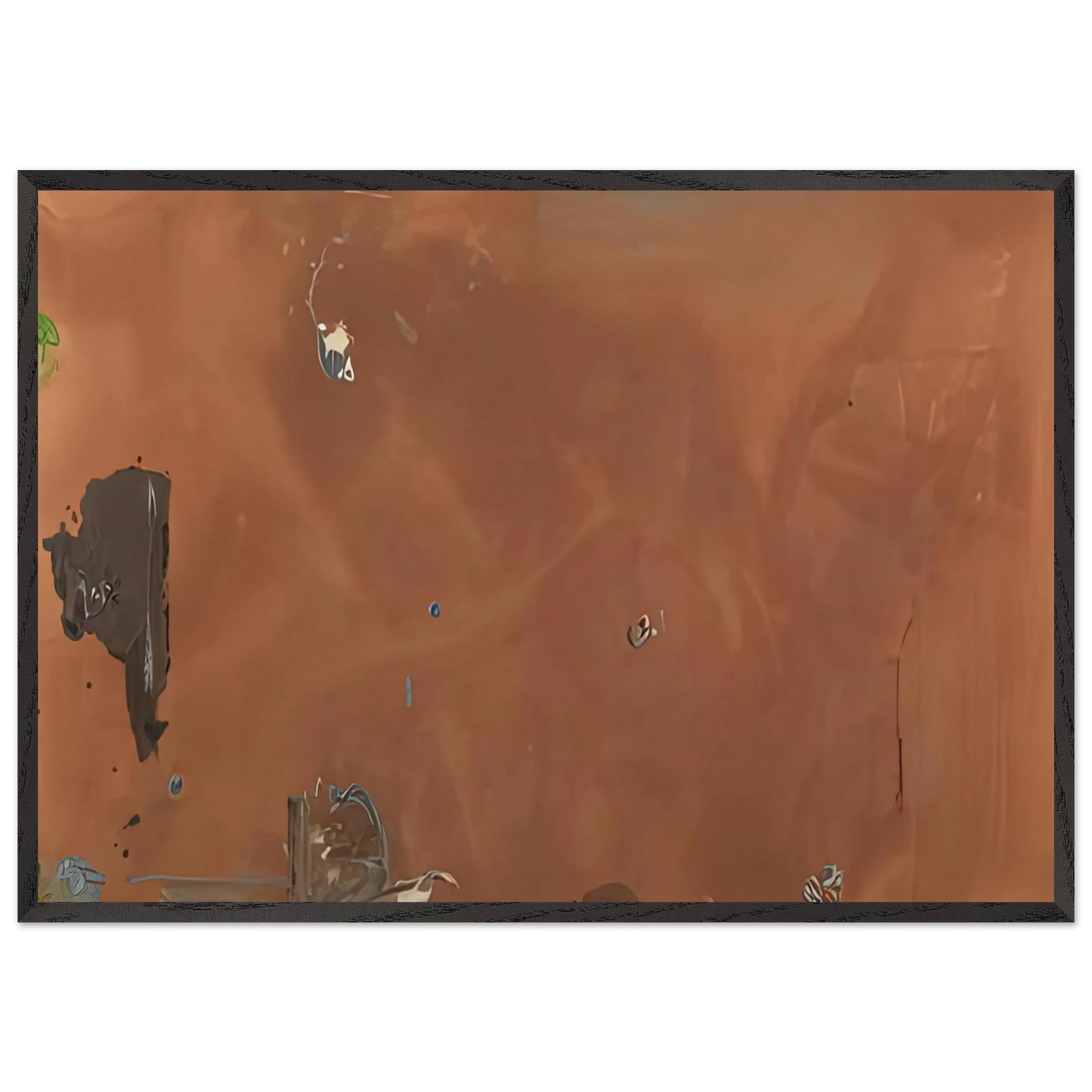 Into October 1983- - Helen Frankenthaler 70x100 cm / 28x40 inches Framed Art Print – Black Wooden Frame