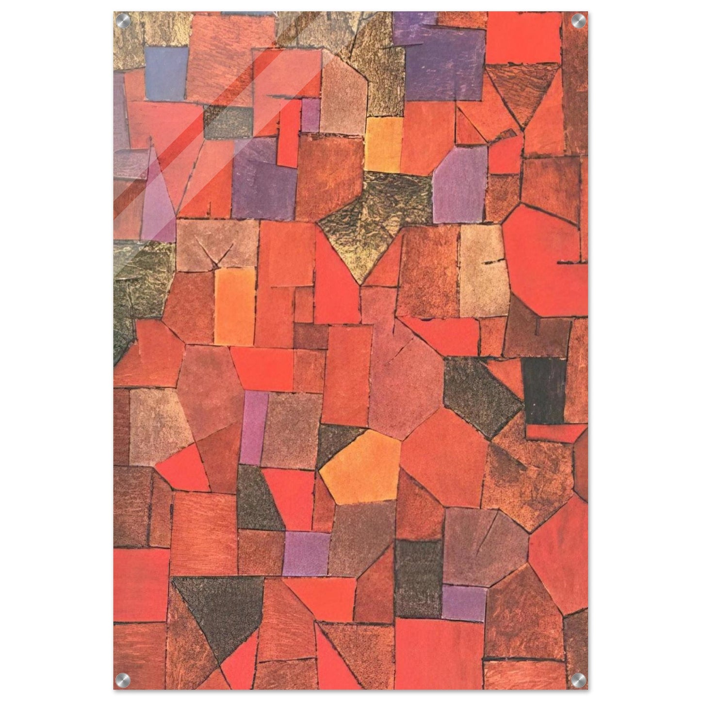 MOUNTAIN VILLAGE AUTUMNAL 1934 - Paul Klee Acrylic Print - 70x100 cm / 28x40″ inches | Paul Klee Wall Art | Paul Klee Prints