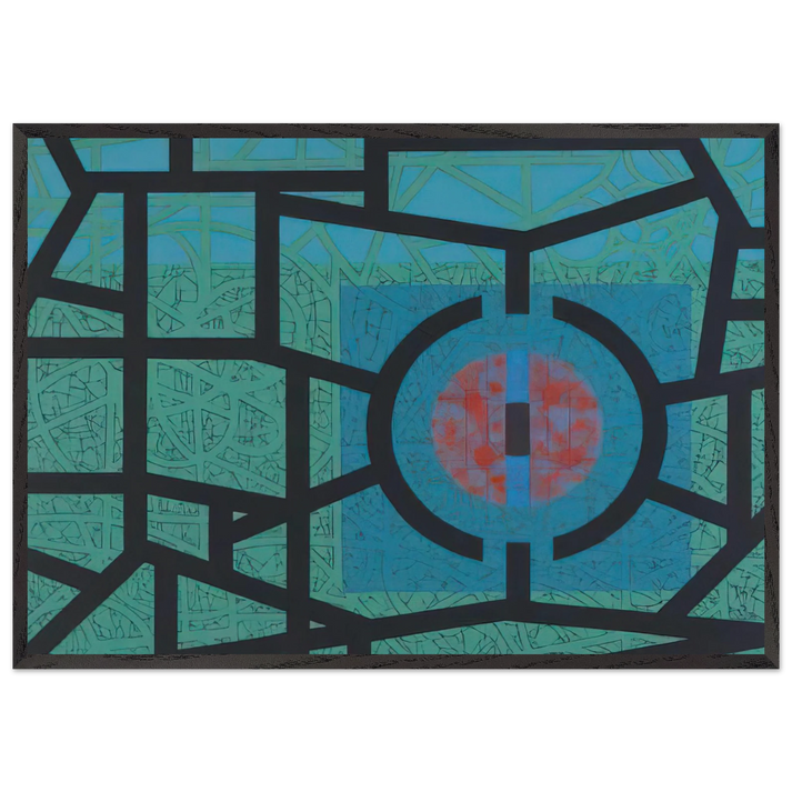 Interior and Silence - 1967 - Jimmy Ernst 70x100 cm / 28x40 inches Framed Art Print – Black Wooden Frame