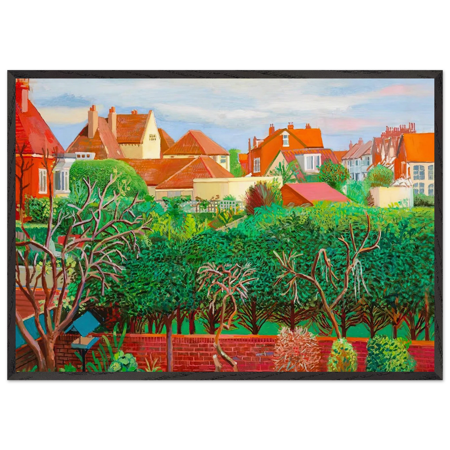 David Hockney N7 - David Hockney 70x100 cm / 28x40 inches Framed Art Print – Black Wooden Frame | David Hockney Art | Artwork by David Hockney