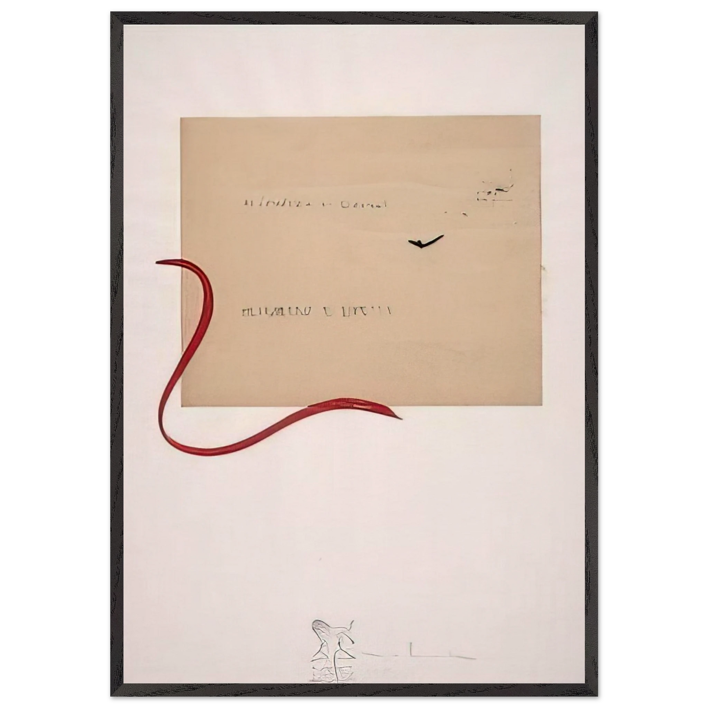 UNTITLED TUFFATORE 1986 - Alighiero Boetti Framed Art Print – Black Wooden Frame - Default Title - -Framed Art Print