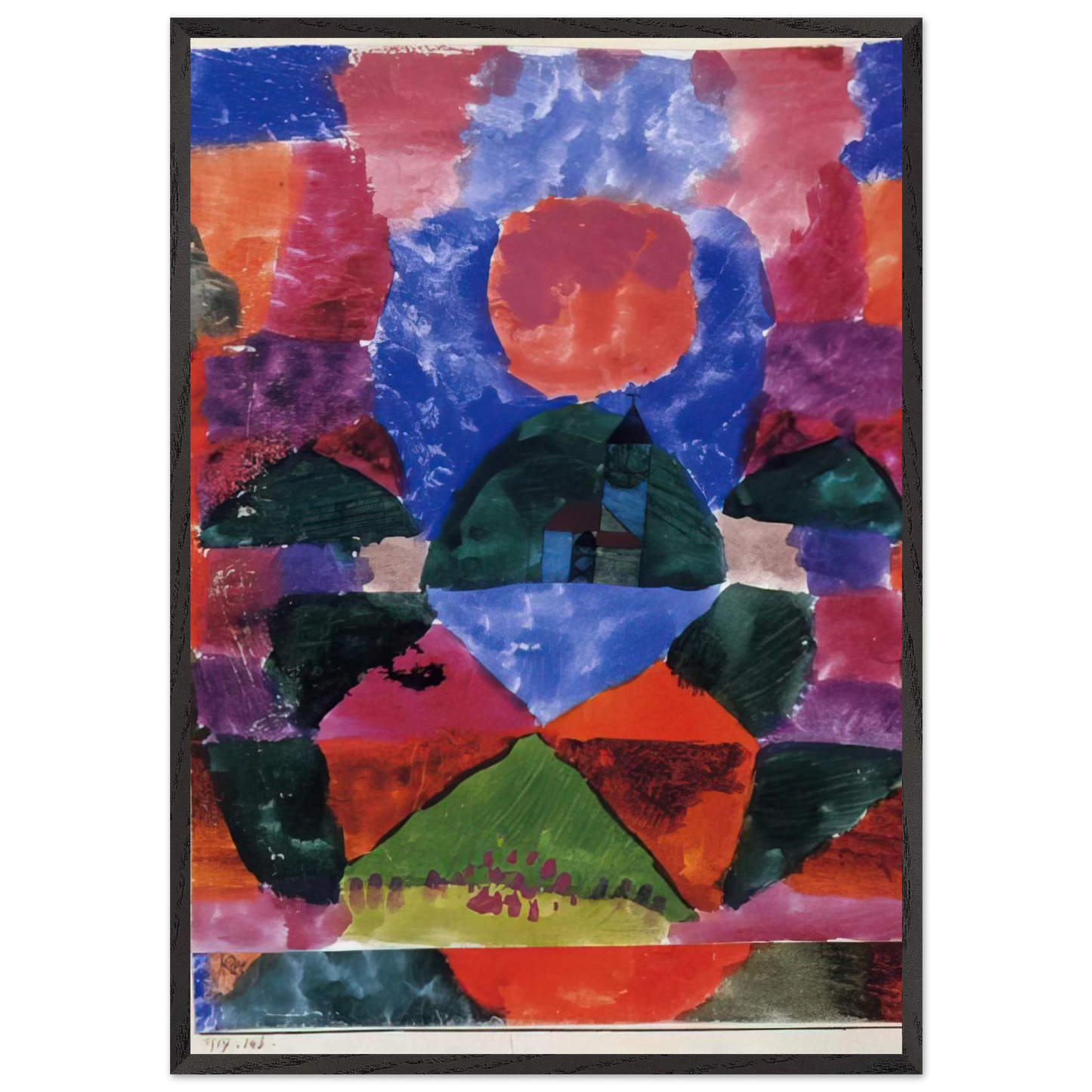 A PRESSURE OF TEGERNSEE 1919 - Paul Klee Framed Art Print – Black Wooden Frame - Default Title - -Framed Art Print