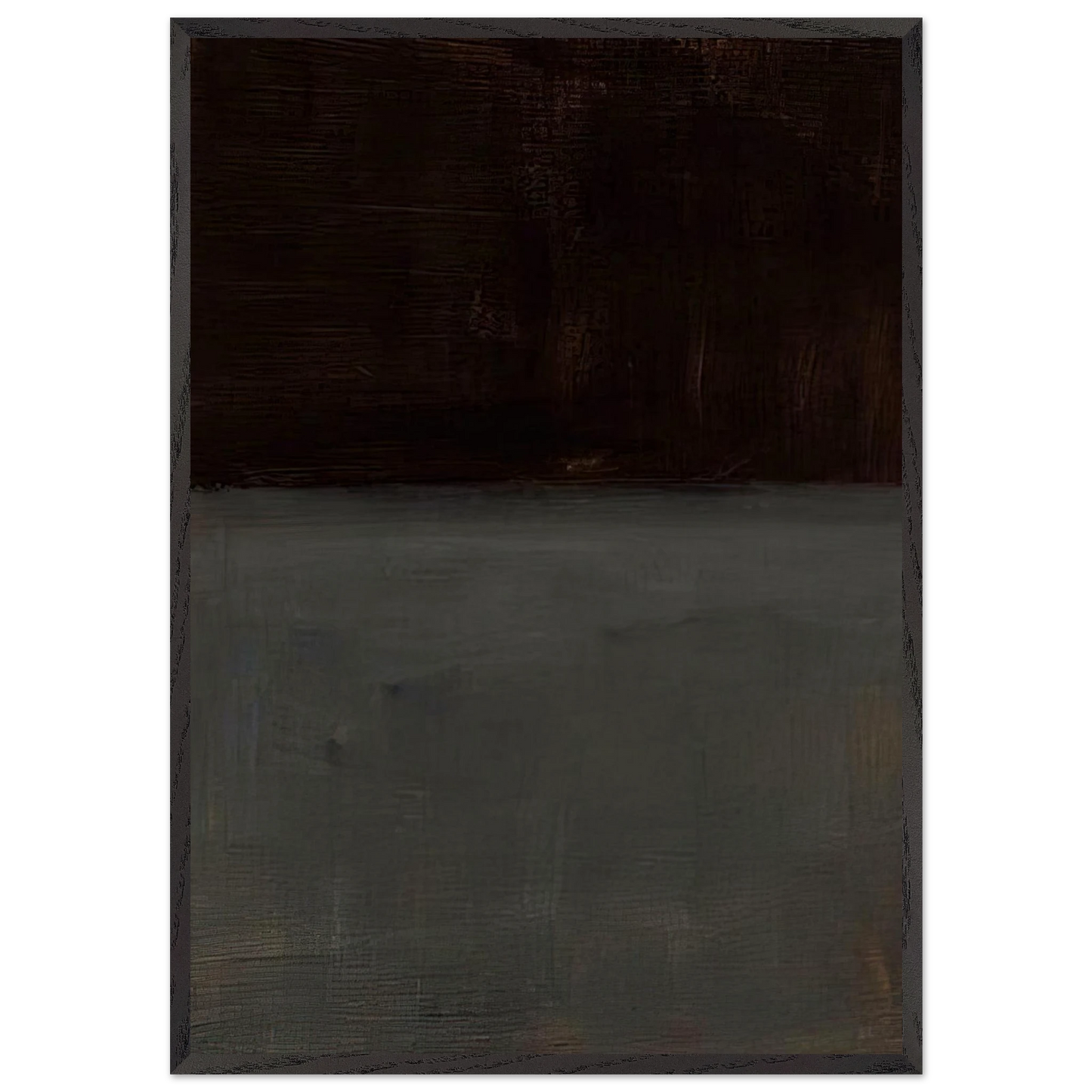 Untitled brown and gray - 1969 - Mark Rothko 70x100 cm / 28x40 inches Framed Art Print – Black Wooden Frame