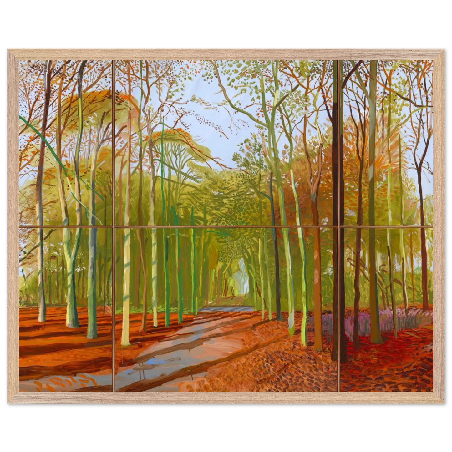 David Hockney - Woldgate Woods, 21, 23 & 29 November 2006 - A3 (29.7 x 42 cm) - Fine Art Poster-canvas - -