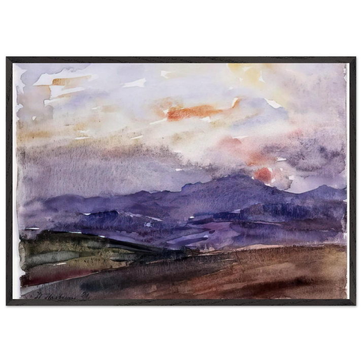 Untitled - 1921 - Hans Hartung 70x100 cm / 28x40 inches Framed Art Print – Black Wooden Frame