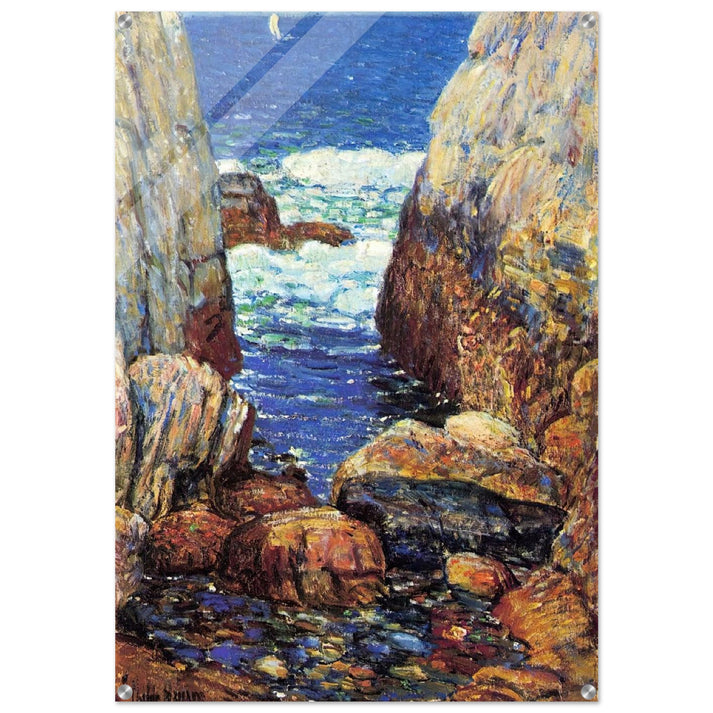 Sea and Rocks, Appledore, Isles of Shoals - Childe Hassam Acrylic Print - 70x100 cm / 28x40″ inches