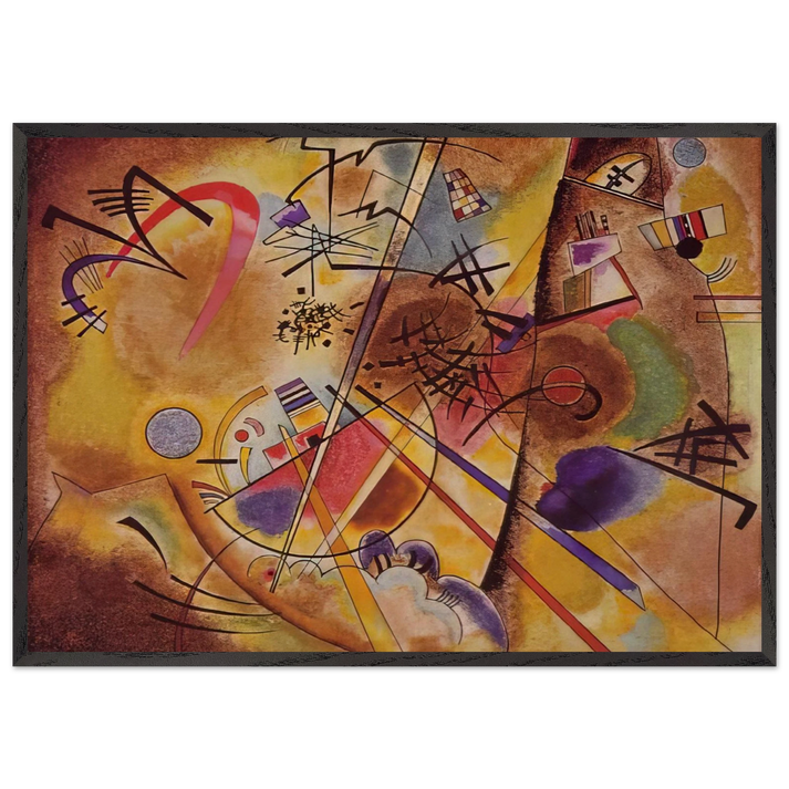 SMALL DREAM IN RED 1925 - Wassily Kandinsky 70x100 cm / 28x40 inches Framed Art Print – Black Wooden Frame