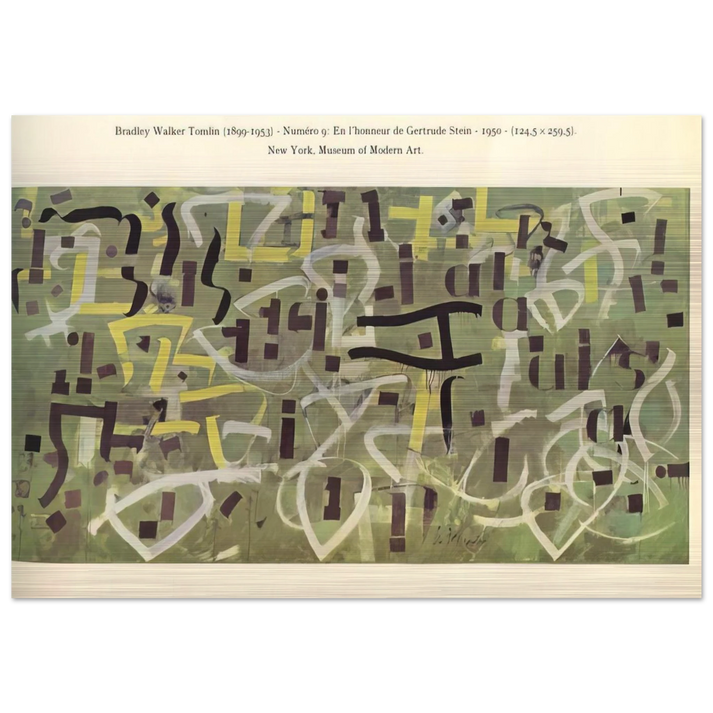 Number 9. In Praise of Gertrude Stein - 1950 - Bradley Walker Tomlin Brushed Aluminum Print - 70x100 cm / 28x40 inches | Bradley Walker Tomlin Aluminum Print | Bradley Walker Tomlin Prints