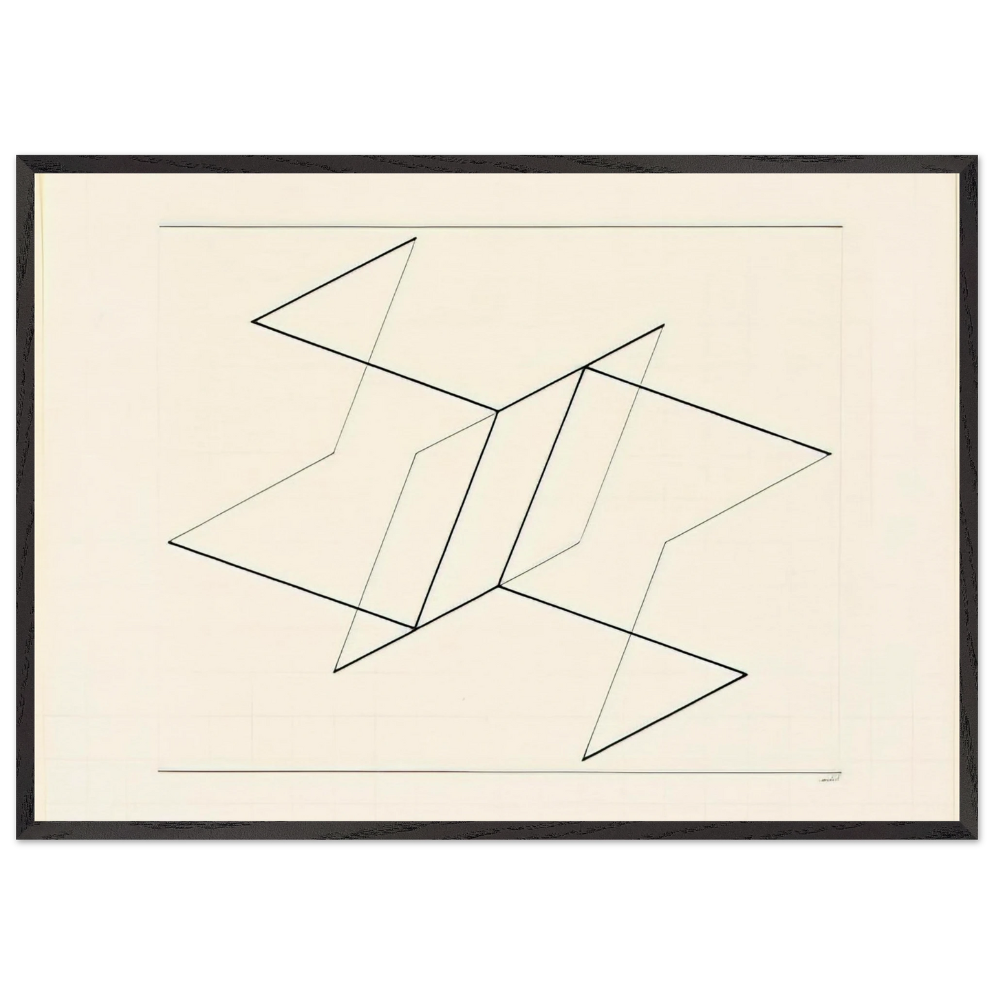 STRUCTURAL CONSTELLATION 1955 - Josef Albers Framed Art Print – Black Wooden Frame - Default Title - -Framed Art Print