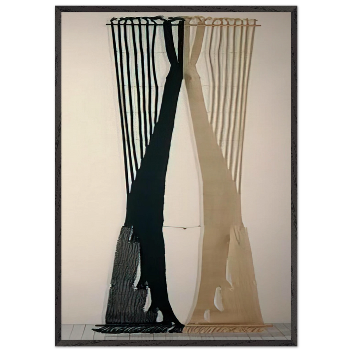 THE KING I 1962 - Lenore Tawney 70x100 cm / 28x40 inches Framed Art Print – Black Wooden Frame