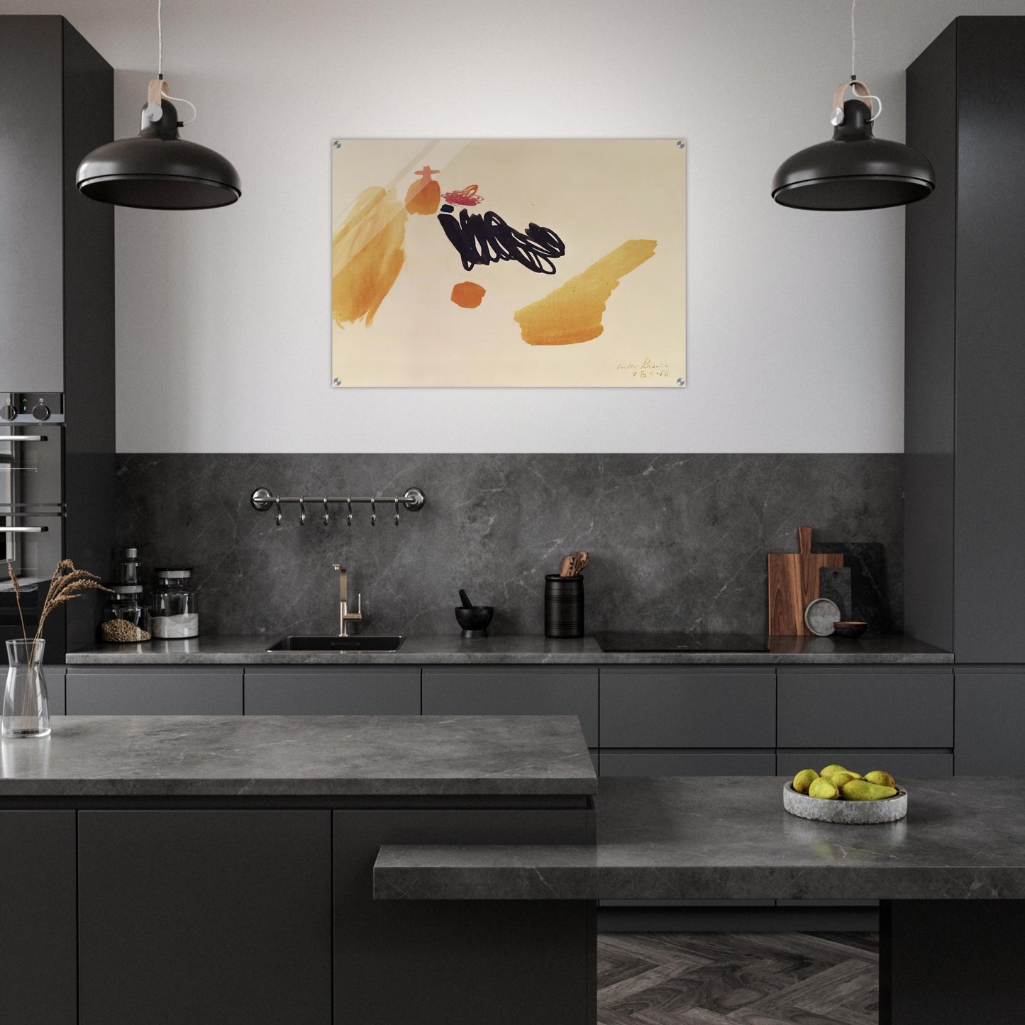 18.9.56 - 1956 - Julius Bissier Acrylic Print - 70x100 cm / 28x40″ inches | Julius Bissier Wall Art | Julius Bissier Prints