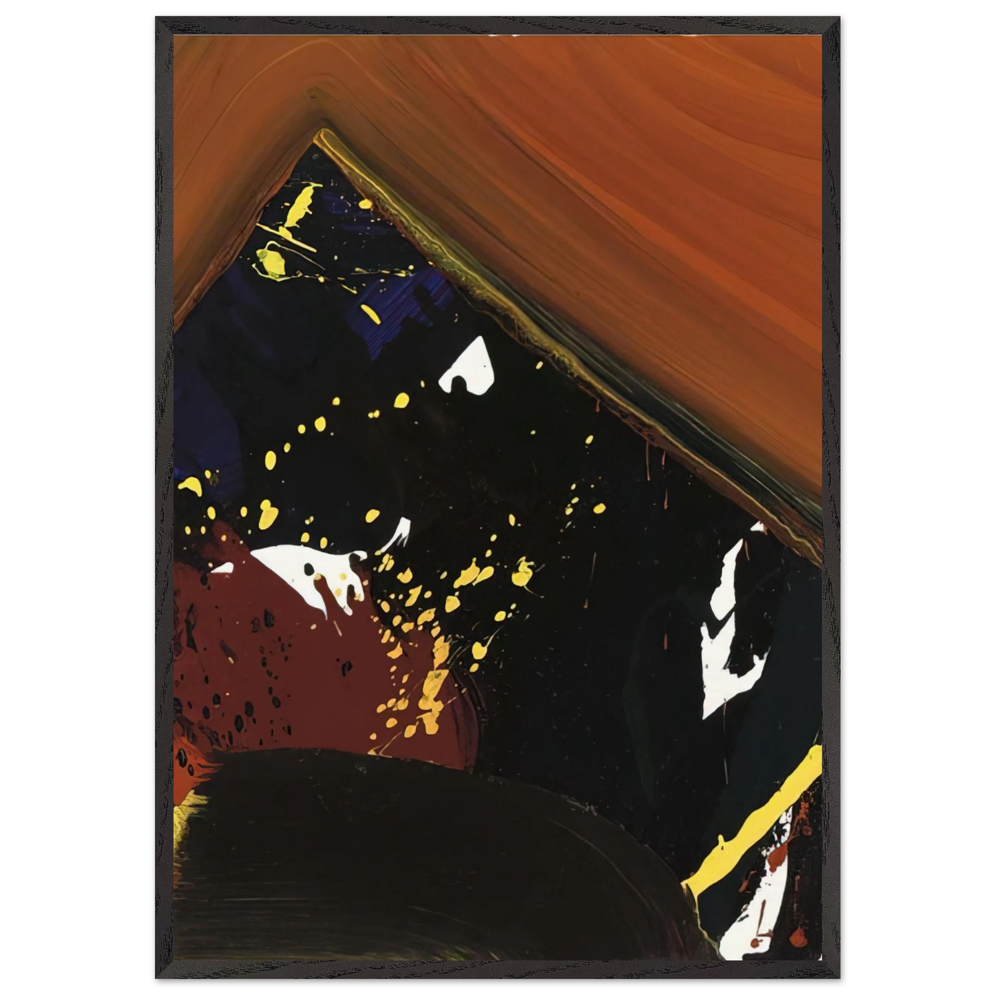 SFP83-52 - Sam Francis Framed Art Print – Black Wooden Frame - Default Title - -Framed Art Print