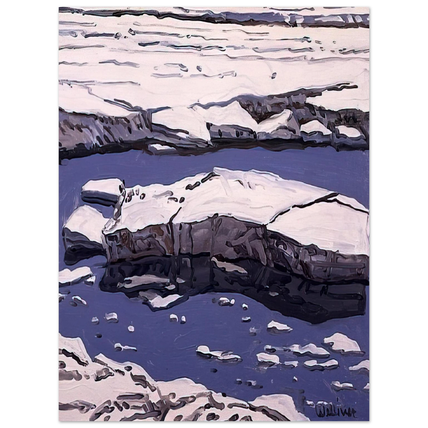 Neil Welliver - Study for Ice Flow, Allagash - 1996 Fine Art Poster - Default Title
