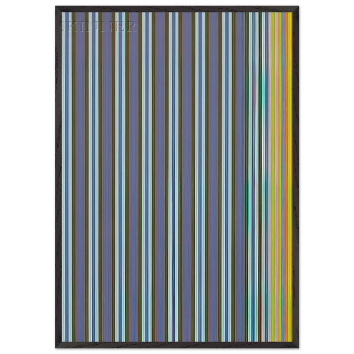 Jack-in-the-Box - 1969 - Gene Davis 70x100 cm / 28x40 inches Framed Art Print – Black Wooden Frame