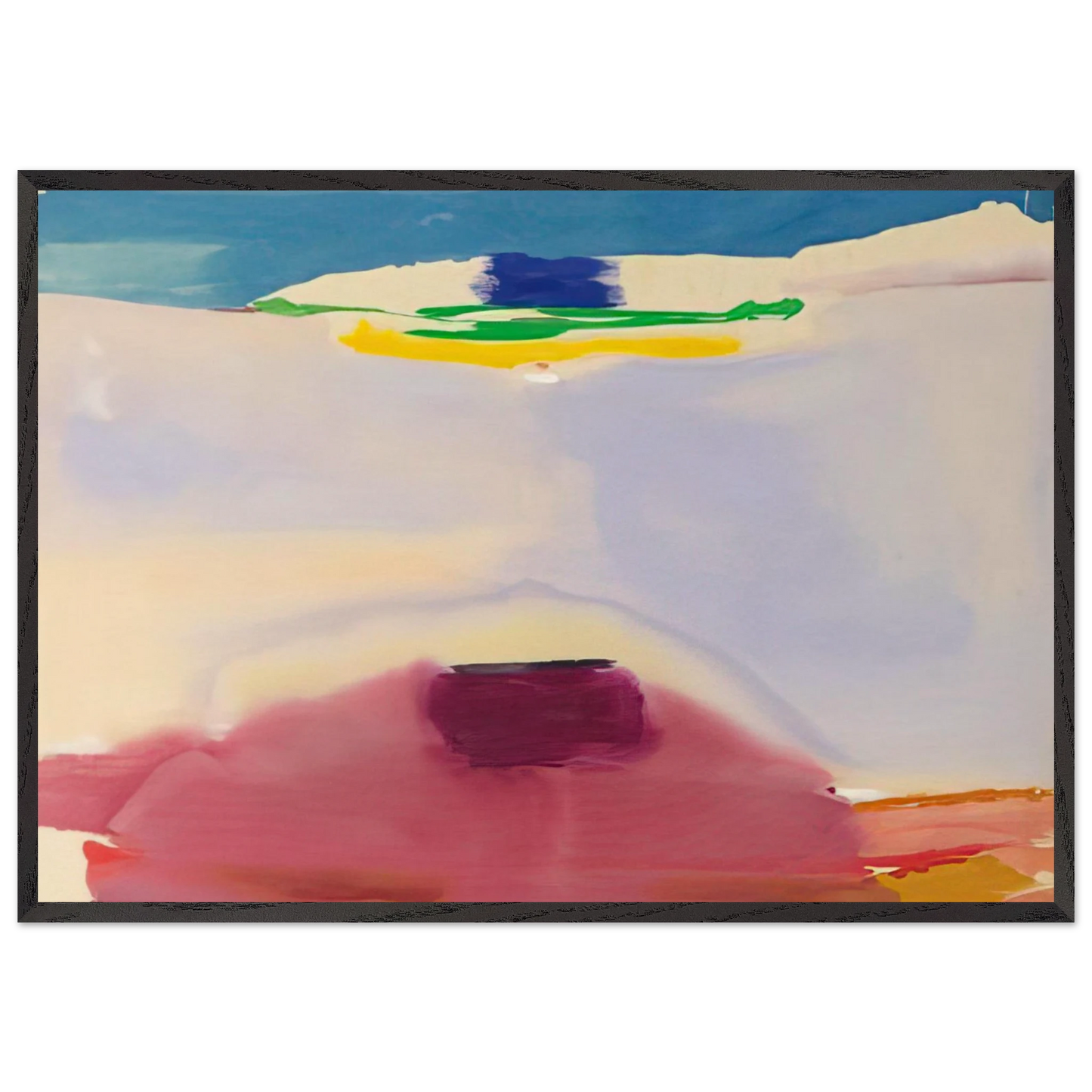 Leveling - 1973 - Helen Frankenthaler 70x100 cm / 28x40 inches Framed Art Print – Black Wooden Frame