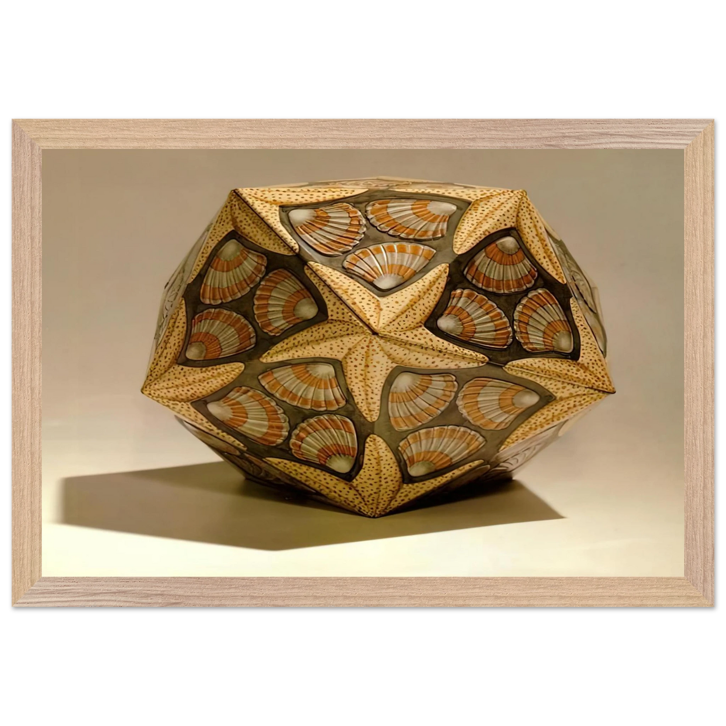 MC Escher - VERBLIFE TIN Wall Art - 60x80 cm / 24x32 inches - Premium Wooden Framed Poster With Fine Art Paper - Wood frame