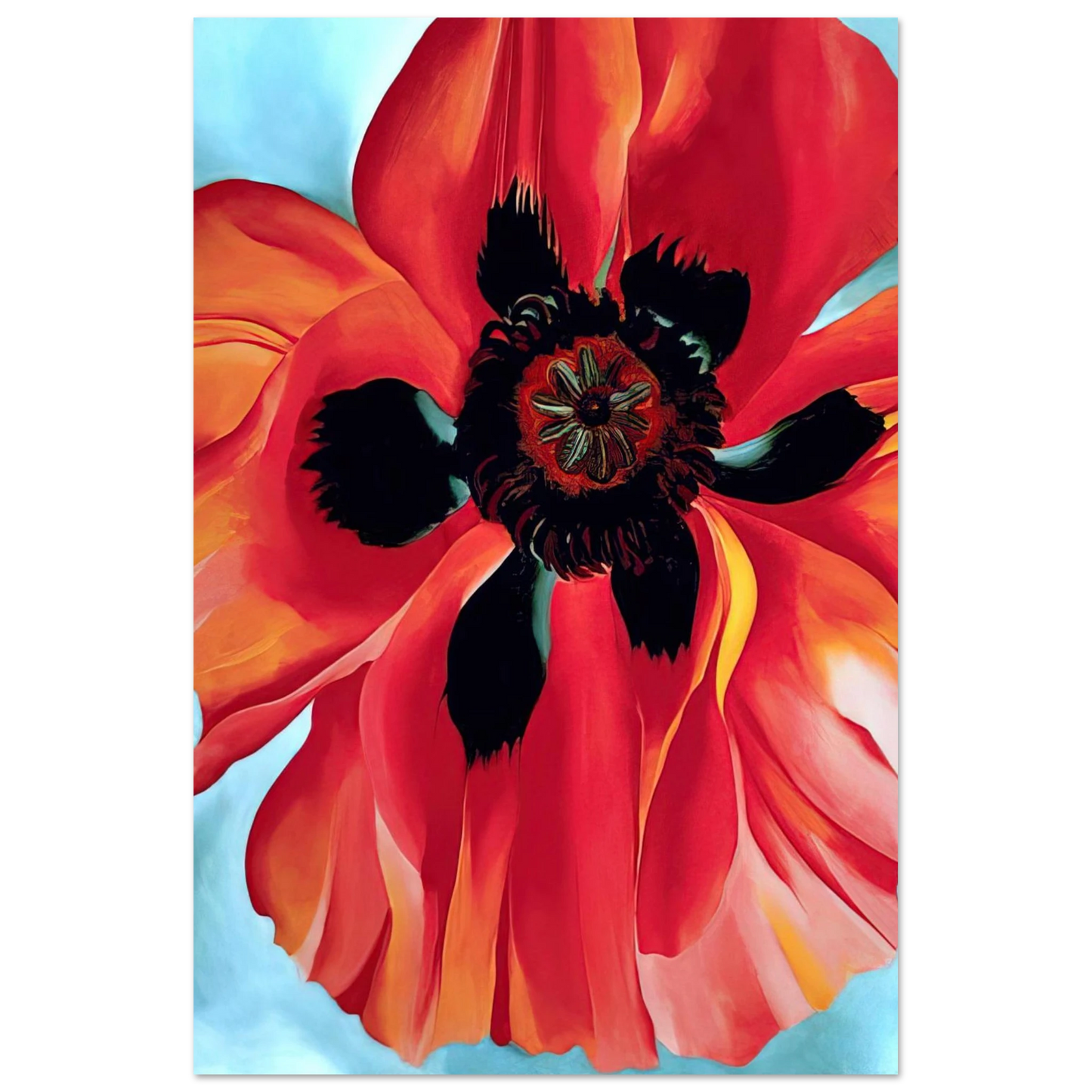Georgia O'Keeffe - Red Poppy VI Fine Art Poster - 40x60 cm / 16x24 inches