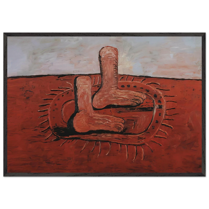TWO FAT FEET - Philip Guston 70x100 cm / 28x40 inches Framed Art Print – Black Wooden Frame