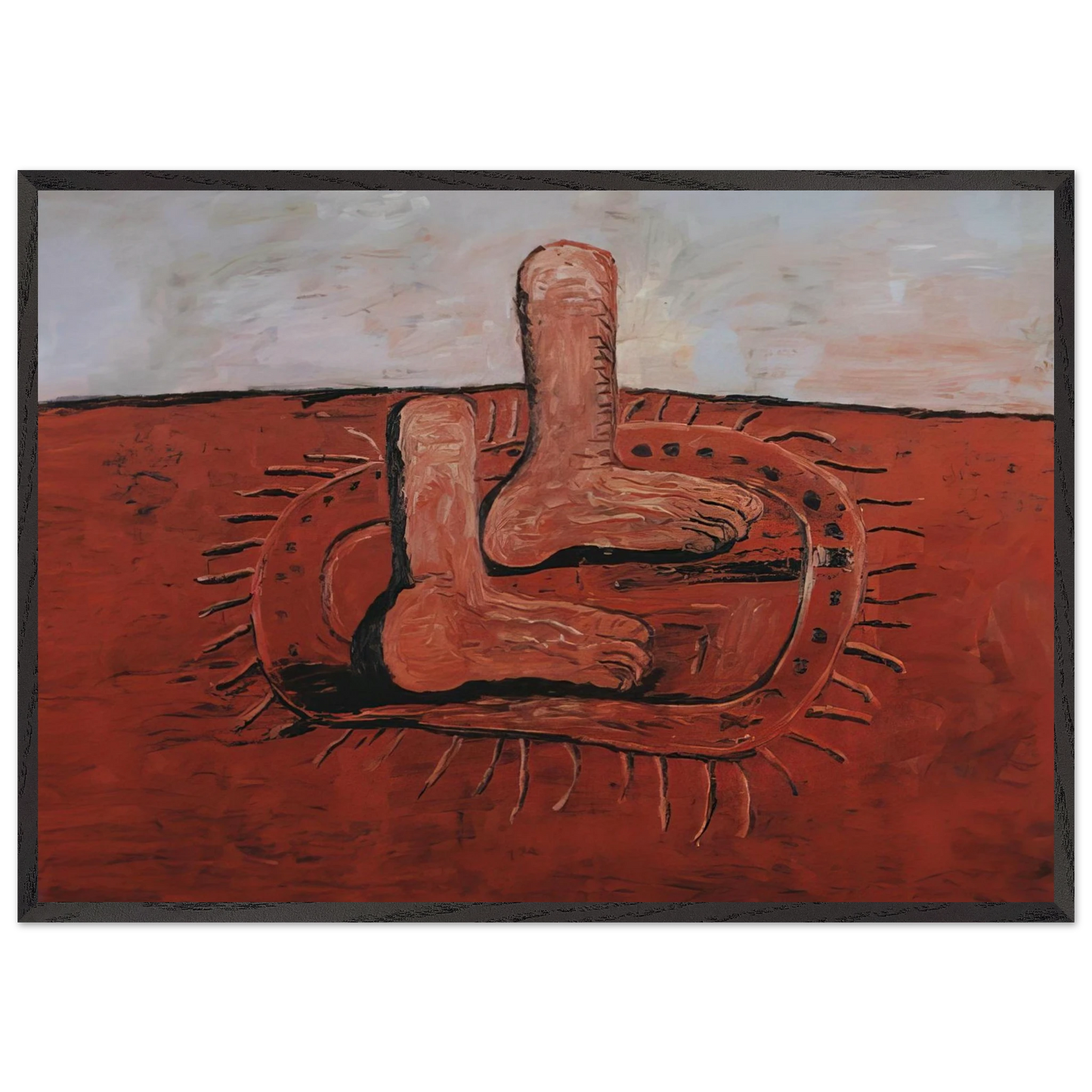 TWO FAT FEET - Philip Guston Framed Art Print – Black Wooden Frame - Default Title - -Framed Art Print