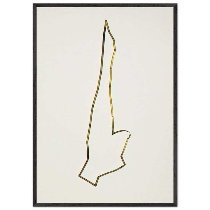 Mobile Articulated Sculpture - 1948 - Gyula Kosice 70x100 cm / 28x40 inches Framed Art Print – Black Wooden Frame