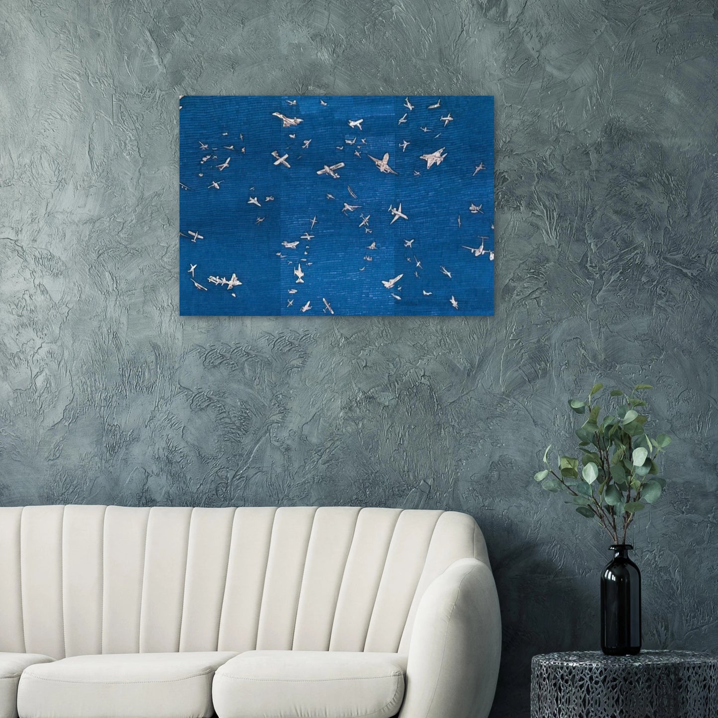 AEREI - Alighiero Boetti Brushed Aluminum Print - 70x100 cm / 28x40 inches | Alighiero Boetti Aluminum Print | Alighiero Boetti Prints