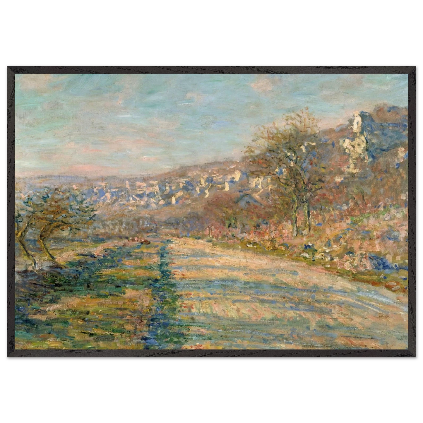 Road of La Roche-Guyon - claude monet Framed Art Print – Black Wooden Frame - Default Title - -Framed Art Print