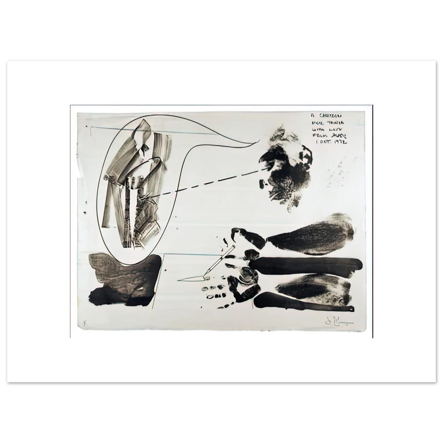 Jasper Johns - CARTOON FOR TANYA 1972 Fine Art Poster - Default Title